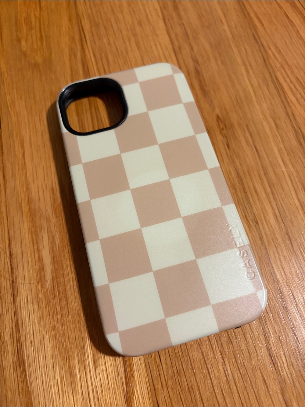 Casely Beige & Cream Checkerboard Protective Phone Case